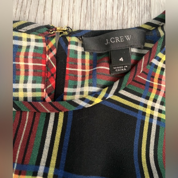 J. CREW plaid ruffle pop over top 4 - Picture 2 of 4